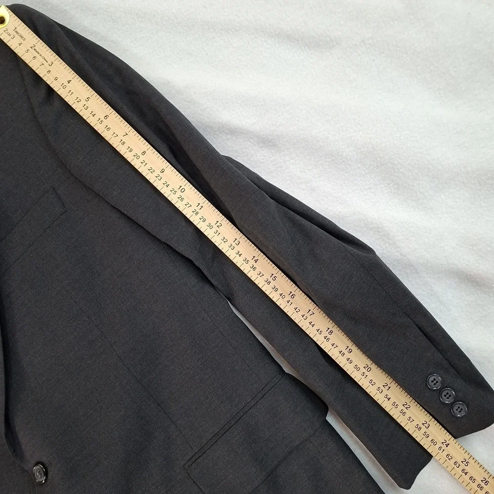 Brooks Brothers 1818 Blazer 40R SAMPLE Wool‎ Lycra Blend Gray Sharkskin